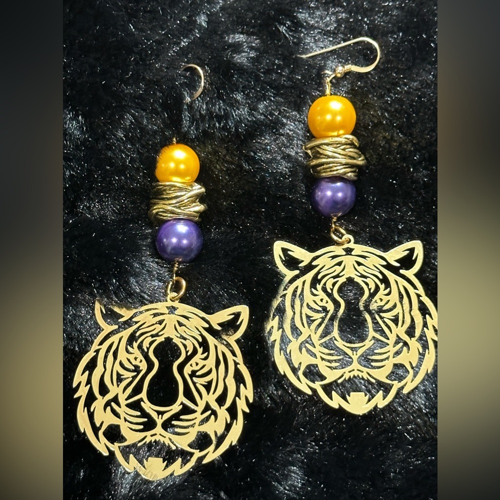 LSU Tiger Earrings